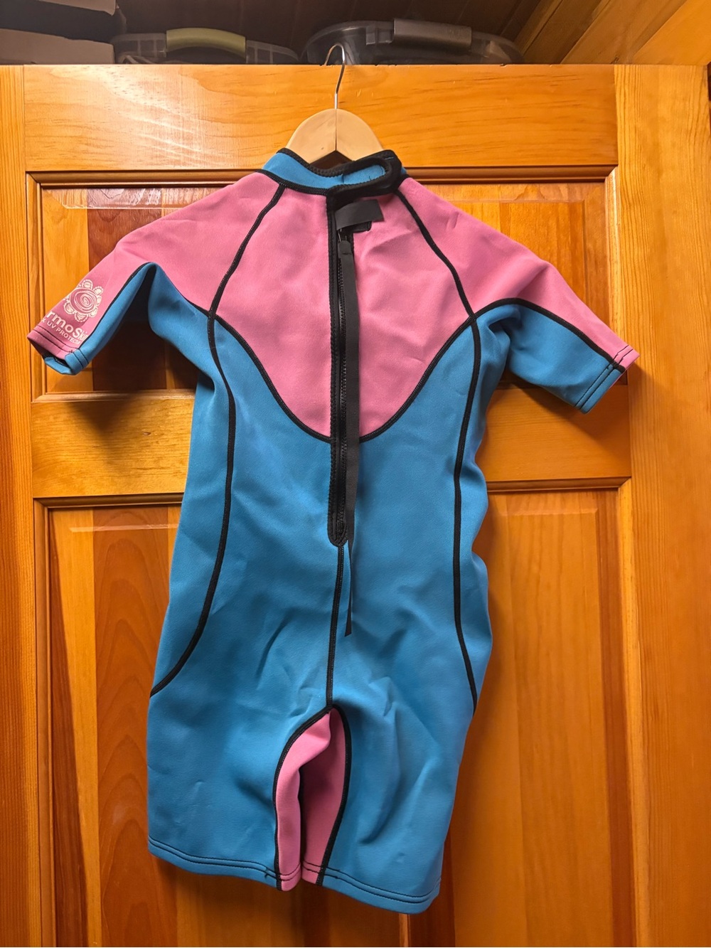 Kids Shorty size 8 Wetsuit - Pink and Blue - Youth Swim $20